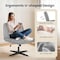 Yssoa Simple Deluxe Wide Criss Cross Legged Chair, Swivel Office Desk Chair, Height Adjustable PU Leather 3A88FNCHAIROFFICELEAGRY01 - alternate 6