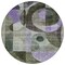 Homeroots 8' Olive Green Purple And Gray Round Geometric Washable Indoor Outdoor Area Rug 604416 - alternate 7