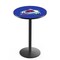Holland Bar Stool Co 42" Blk Wrinkle Colorado Avalanche Pub Table, 36" dia. Top L214B4236ColAva - alternate 1