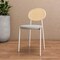 Leisuremod Euston Dining Chair with Velvet Seat and White Steel Frame in Grey ECW17GR - alternate 8