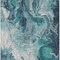 Homeroots 3' X 5' Teal Blue And Ivory Abstract Washable Indoor Outdoor Area Rug 617800 - alternate 5