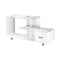 Homeroots 47in White Cabinet Enclosed Storage TV Stand 490356 - alternate 1