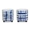 Homeroots Set of Two Cobalt And White Ceramic 2 Ounce Round Footed Pot Planters, 2PK 517977 - alternate 6