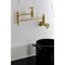Kingston Brass Wall Mount Pot Filler Faucet, Brushed Brass KS3107CG - alternate 5
