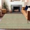 Homeroots 9' X 12' Wheat And Sage Striped Washable Indoor Outdoor Area Rug 615678 - alternate 7