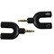 Sanoxy 2-Pack 3.5mm Stereo Audio Male To 2 Female Headphone Splitter Cable Adapter black PPT-194126245238-blk - alternate 1