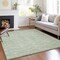 Homeroots 8' X 10' Mint Green Artichoke Green And Ivory Geometric Washable Indoor Outdoor Area Rug 583375 - alternate 8
