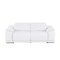 Homeroots 80in White and Silver Leather Power Reclining Loveseat 643821 - alternate 1