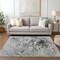 Homeroots 9' X 12' Gray Charcoal And Silver Abstract Washable Indoor Outdoor Area Rug 577960 - alternate 4