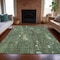 Homeroots 9' X 12' Fern Green And Beige Abstract Washable Indoor Outdoor Area Rug 631177 - alternate 6