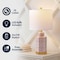 Jonathan Y Diana 23.5 in. Traditional Classic Ceramic and Metal Ginger Jar LED Table Lamp, Red/White/Brass Gold JYL3050C - alternate 9