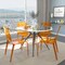 Leisuremod Murray Modern Dining Chair, Transparent Orange, 4PK MC20TOR4 - alternate 8