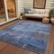 Homeroots 10' X 14' Gray And Blue Abstract Washable Indoor Outdoor Area Rug 616237 - alternate 8