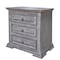 Homeroots 32" Gray Solid Wood Three Drawer Nightstand 527061 - alternate 1