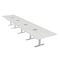 Skutchi Designs 20 Person Conference Table With Power Unit | 20' Rectangular Table | Harmony Series HAR-REC-48x240-T-WA7976-ESIL - alternate 1
