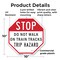 Signmission Stop Do Not Walk on Train Tracks Tr, 10 Inch X 10 Inch, Plastic Sign OC-P-10-211 - alternate 6