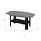 Homeroots Set of Three 36" Gray And Black Wood Coffee Table With Shelf, 3PK 366082 - alternate 6