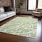 Homeroots 3' X 5' Green And White Abstract Washable Indoor Outdoor Area Rug 559625 - alternate 7