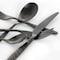 Megachef La Vague 20 Piece Flatware Utensil Set, Stainless Steel Service for 4 in Matte Black MCFW-LA VAGUE-MATTEBLACK - alternate 3