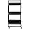 Organize It All 3 Tier Rolling Basket Cart in Black 15260-BLACK - alternate 1
