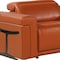 Homeroots Camel Italian Leather Modular L Shaped Eight Piece Corner Sectional With Console 534862 - alternate 5