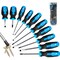 Neiko Magnetic Screwdriver Set, 10 Piece, Slotted Head Tip with Non-Slip Cushioned Handle Grips 01378A - alternate 1