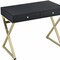 Homeroots 42" Black and Brass Writing Desk With Two Drawers 286081 - alternate 5
