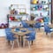 Regency Square Kee Adjustable Classroom Table W/ 4 Andy Stack Chairs, 48 in W, 48 in L, Noble Oak TB4848NOAPBK45NV - alternate 6