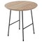 Leisuremod Round 19.7 in W, 19.3 in L, MDF/Stainless Steel, Natural Wood RSBL-19NW - alternate 1