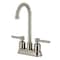Kingston Brass Double-Handle 4" Centerset High-Arc Bar Faucet, Brushed Nickel FB8498DL - alternate 1