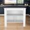 Homeroots White and Gray 41in Kitchen Island With Storage 474093 - alternate 6