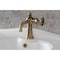 Kingston Brass One-Handle Single-Hole Bathroom Faucet with Push Pop-Up Drain, Antique Brass KS3543RNK - alternate 5