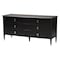 Baxton Studio Tamra Four-Poster Platform Bedroom Set with Two Nightstands, King, Black 264-14390-14389-14387-14387-ZORO - alternate 8