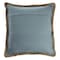 Homeroots Set of Two 20" Turquoise Cotton And Jute Throw Pillows with Texture, 2PK 554555 - alternate 5
