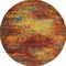 Homeroots 8' Flame Round Abstract Indoor Outdoor Area Rug 572566 - alternate 1