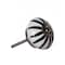 Homeroots 1.5" X 1.5" X 1.5" White Black And Silver Knobs, 12PK 321665 - alternate 1