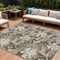Homeroots 9' X 12' Brown Beige And Olive Green Botanical Leaves Washable Indoor Outdoor Area Rug 618398 - alternate 1