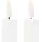 Homeroots Set of Two White Flameless Taper Candles, 2PK 633829 - alternate 4