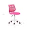 Homeroots Pink and White Adjustable Height Swivel Rolling Office Chair 568076 - alternate 7
