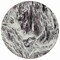 Homeroots 8' Black And Ivory Round Abstract Washable Indoor Outdoor Area Rug 614277 - alternate 1