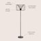 Jonathan Y Gridley 61" Metal LED Floor Lamp, Black JYL6105A - alternate 6