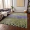Homeroots 9' X 12' Green Purple And Black Abstract Washable Indoor Outdoor Area Rug 603093 - alternate 6