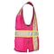 Dome75 Hi-Vis Safety Vest SM/MD Class Non-ANSI/Enhanced Visibility , Zipper 6 Pockets, 2 Mic Tab DV2183 - alternate 5