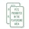 Signmission Pets Prohibited In The Playground Area, 18'' X 24'' 2 Signs, Heavy Gauge Aluminum, 2PK A-1824-2PACK-24891 - alternate 1