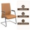 Leisuremod Aleen Office Chair in Upholstered Leather and Iron Frame, Acorn Brown AGO19LBRL - alternate 7
