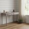 Homeroots 43" Gray Solid Wood Writing Desk With Two Drawers 402016 - alternate 4