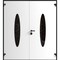 Vdomdoors Front Exterior Prehung Aluminum Double Doors Ronex1277 Black Enamel Mirrored Clear Glass Entry RONEX1277DEXD-BLK-W72xH80-LH-I - alternate 1