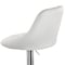 Elama 2 Pc Diamond Stitched Faux Leather Bar Stool in White with Chrome Base  and Adjustable Height ELM-704C-WHT - alternate 8