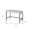 Homeroots 42" Natural and Black Writing Desk With Two Drawers 491423 - alternate 4
