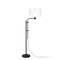 Homeroots 71" Black Adjustable Floor Lamp With White Frosted Glass Drum Shade 523554 - alternate 1